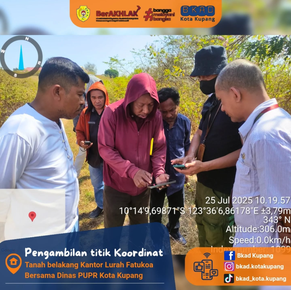 Pengambilan Titik Koordinat Aset Tanah Bersama Dinas PUPR Kota Kupang